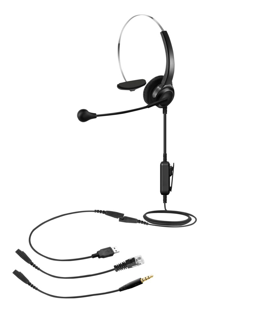 Caller headset with airtube