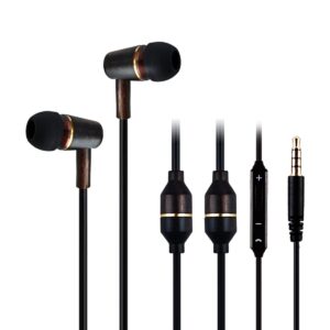 Air Tube Ebony Earphones with low EMF