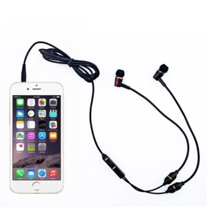 Air Tube Ebony Earphones with low EMF