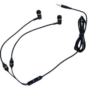 Air Tube Ebony Earphones with low EMF