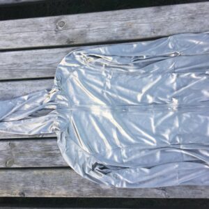 Silver Shiny Hooded Cardigan